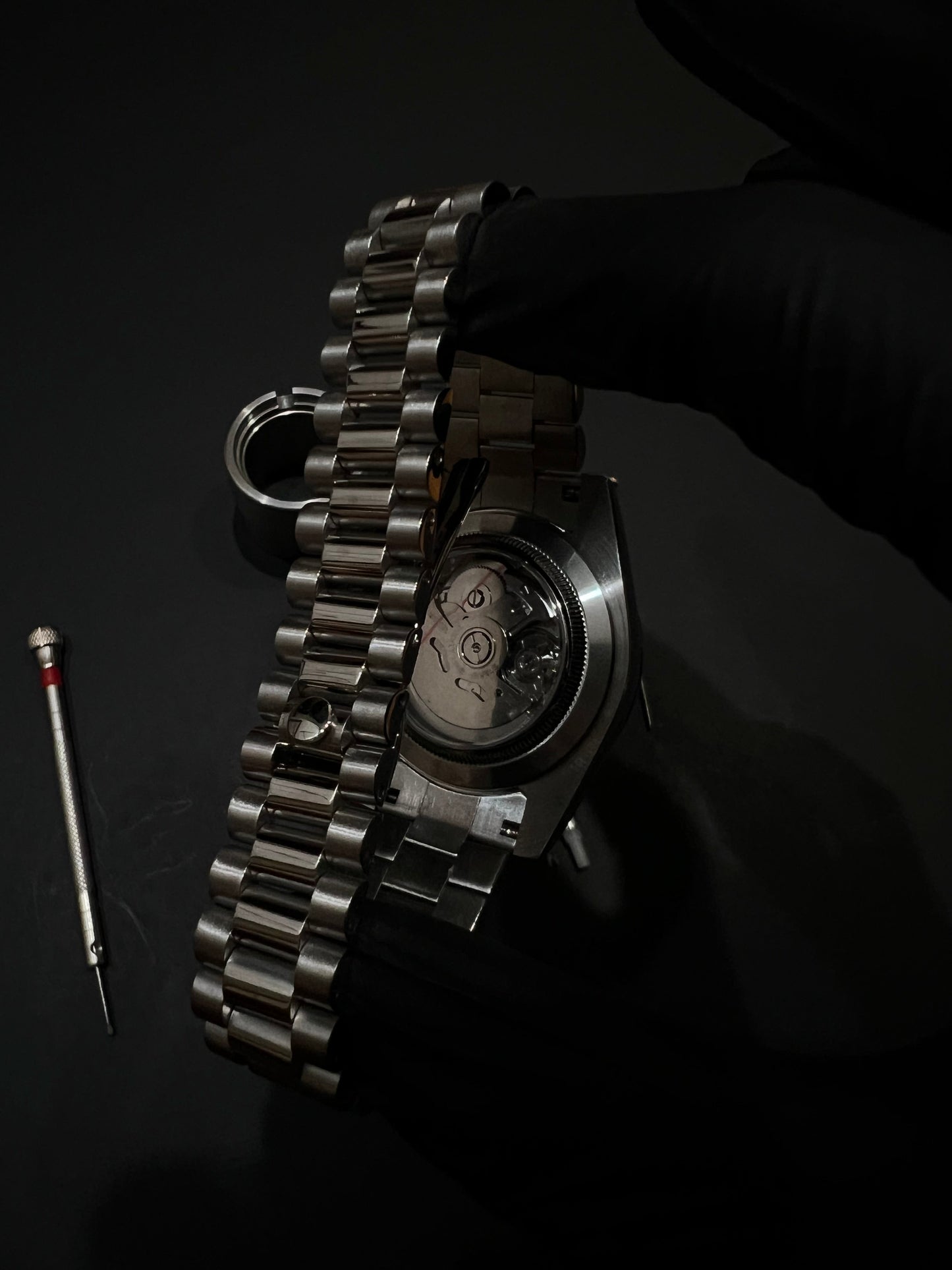 CUSTOM WATCH MOD SILVER FACE DATEJUST NH35 AUTOMATIC