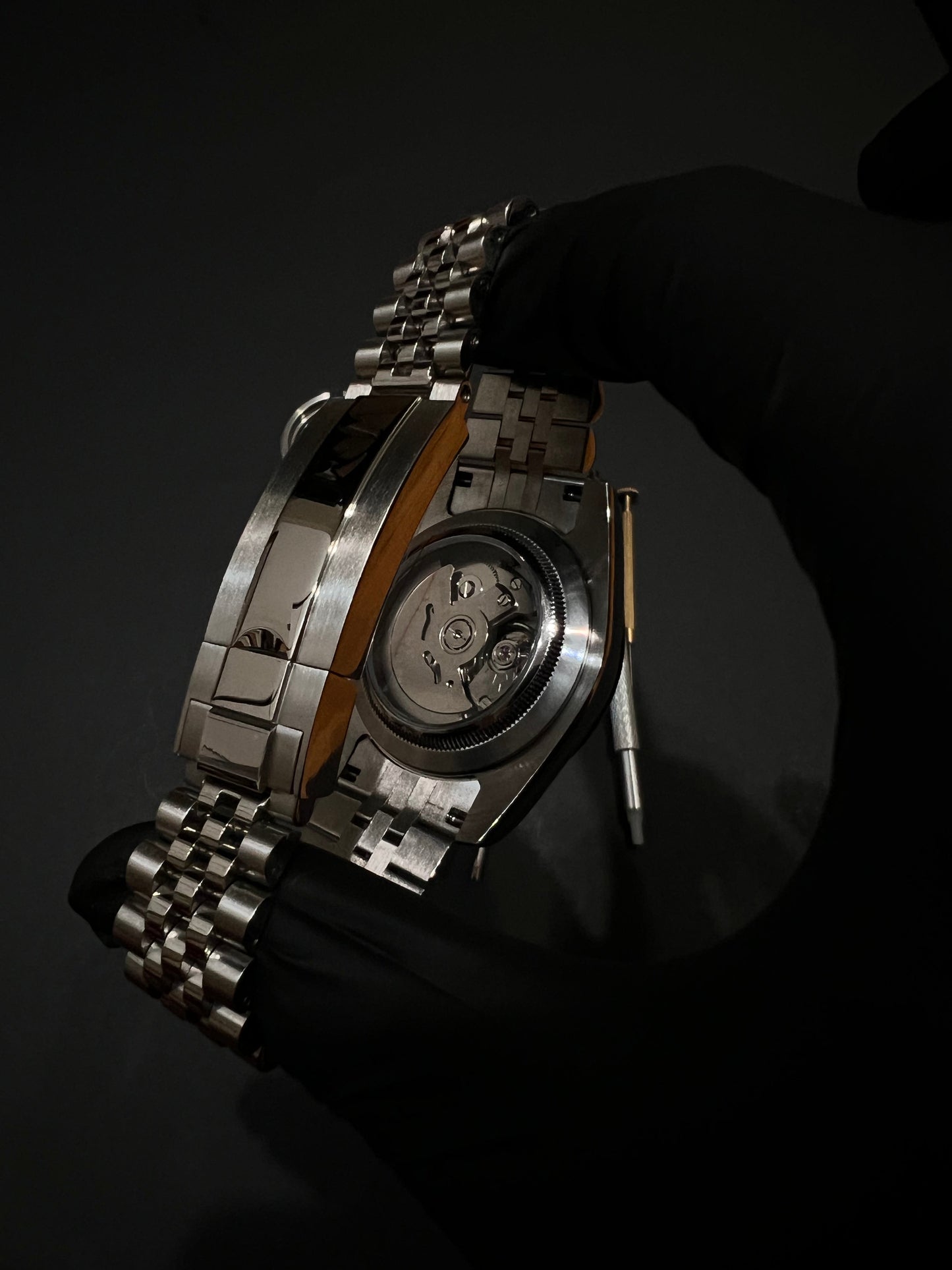 CUSTOM WATCH MOD WHITE ARABIC FACE DATEJUST NH35 AUTOMATIC
